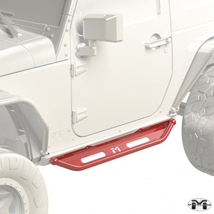 زوج من عتبات بابين من طراز Jeep Wrangler 07-17 Overland Rocker Flip Step بدون مسامير