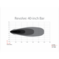 شريط إضاءة LED من Revolve، مقاس 40 بوصة، حلقة تزيينية بيضاء