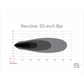 شريط إضاءة LED من Revolve، مقاس 50 بوصة، بحلقة تزيين باللون الكهرماني