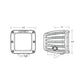 D-Series Pro SAE LED Light Pod, Surface Mount, Fog, Yellow/White, Pair