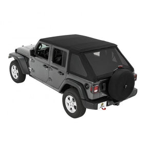 جيب رانجلر JL 4DR 18-24 Trektop Slantback، سطح ناعم، Black Diamond