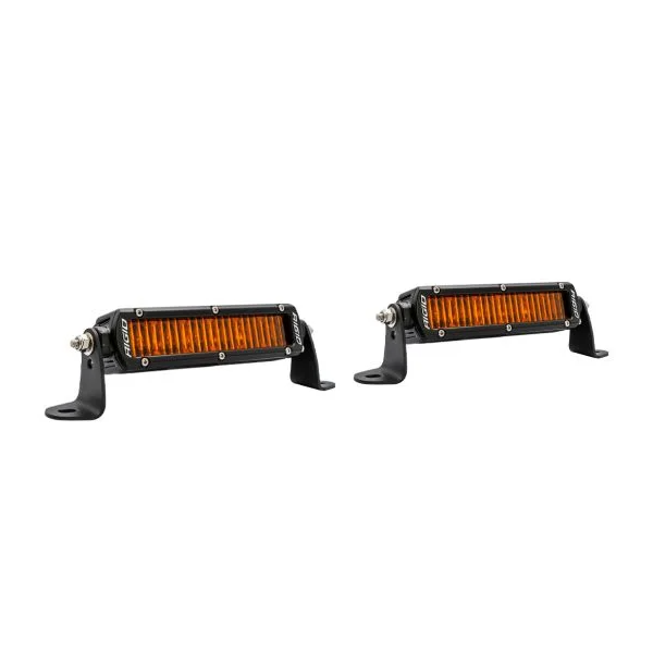 شريط إضاءة LED Pro من سلسلة SR، مقاس 6 بوصات، SAE، لون كهرماني PRO، زوج