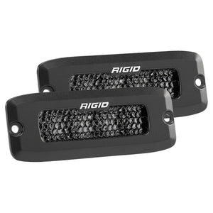 SR-Q Series PRO LED Light Pod, Diffused, Flush Mount, Midnight Black, Pair