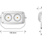 MARINE WHITE 20W TWIN FLOOD LIGHT